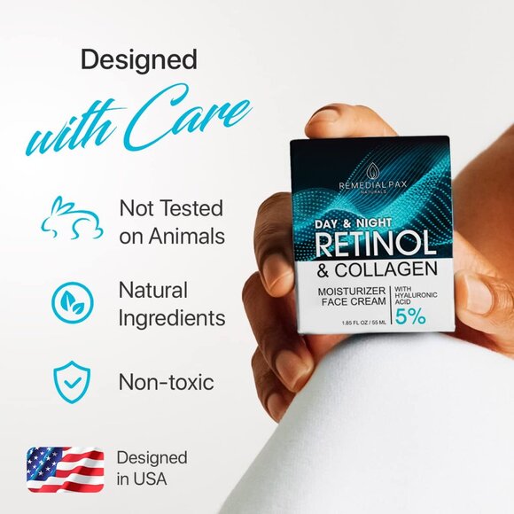 REMEDIAL PAX Retinol & Collagen Moisturizer Face Cream Day & Night 1.85oz - Picture 7 of 8